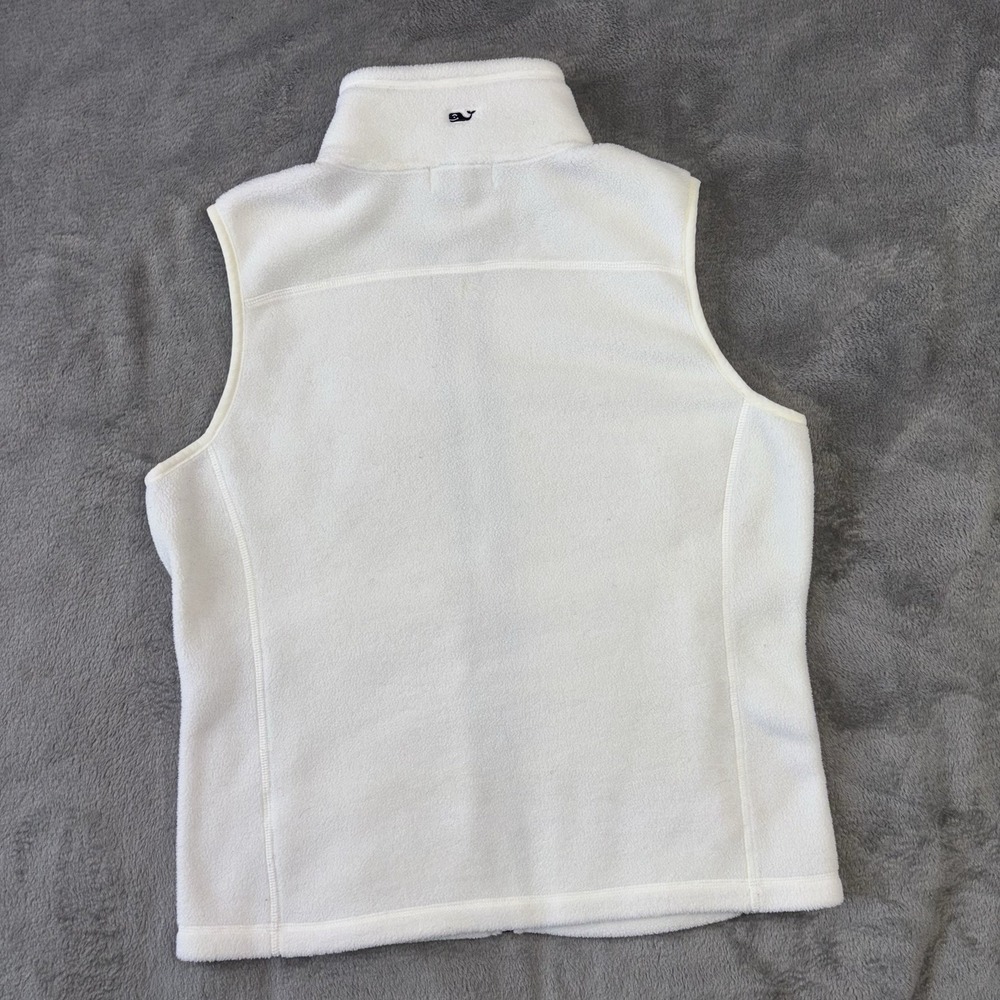 Vineyard Vines Vest Womens S Ivory Full‎ Zip Fleece Casual Preppy Hiking Outdoor - Picture 8 of 15